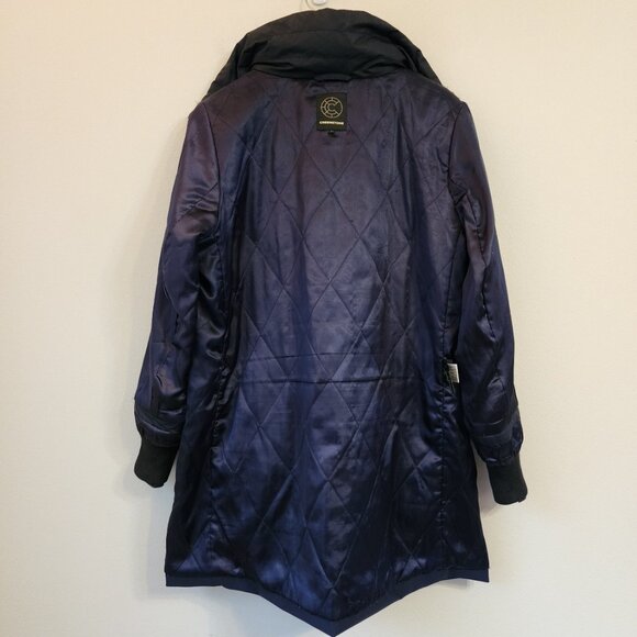 Creenstone Coats Navy Blue Raincoat 9000 Women Sz 44/14 US Double Zip Outdoor - Picture 5 of 16